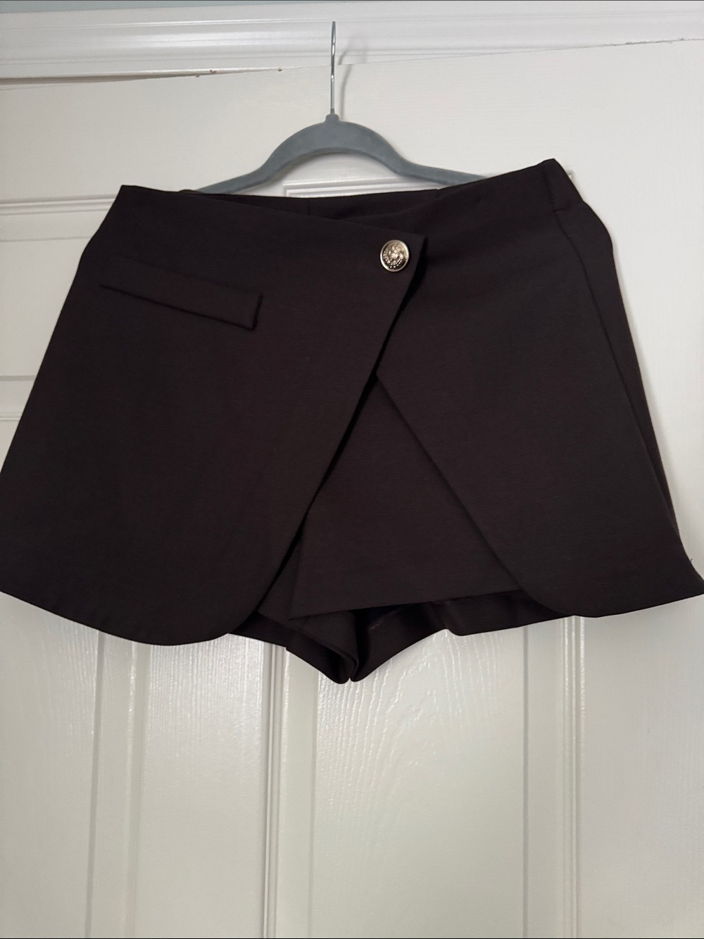 Black Women's Wrap-Front Shorts